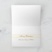 Kerstgouden sterren Patroon, gepersonaliseerd geel Kaart (Binnen)