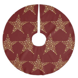 Kerstgouden sterren Red Marron Kerstboom Rok