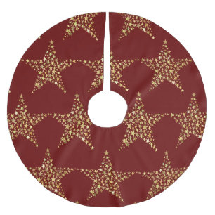 Kerstgouden sterren Red Marron Kerstboom Rok
