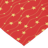 Kerstgouden sterren Rood Elegant Vakantie Kort Korte Tafelloper (Hoek)