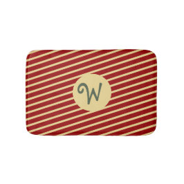 kerstgouden strepen rode corresponderende familie  badmat