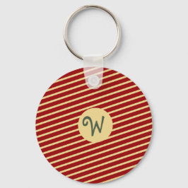 kerstgouden strepen rode corresponderende familie  sleutelhanger