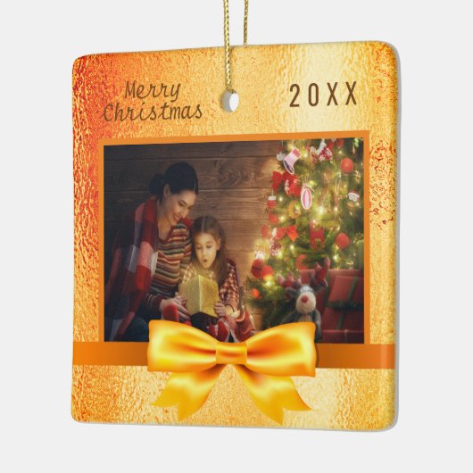 Kerstgoudfotoserie Keramisch Ornament (Links)