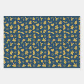 kerstgoudpatroon inpakpapier vel (Voorkant 3)