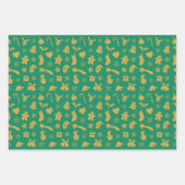 kerstgoudpatroon inpakpapier vel (Voorkant 2)