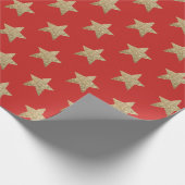 Kerstgoudstars cadeaupapier (Hoek)