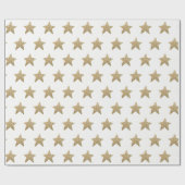 Kerstgoudstars met cadeaupapier voor kerstcadeautj (Vlak)