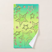 Kerstgradiënt glitter shine confetti sterren bad handdoek (Handdoek)