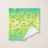 Kerstgradiënt glitter shine confetti sterren bad handdoek (Wasdoekje)