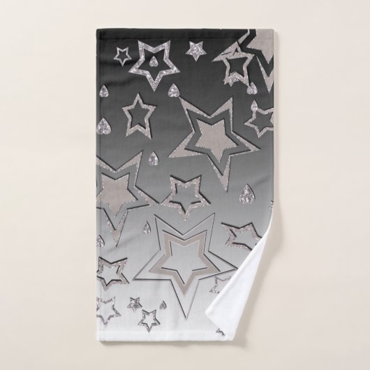 Kerstgradiënt glitter shine confetti sterren bad handdoek (Handdoek)