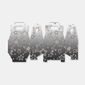 Kerstgradiënt glitter shine confetti sterren bedankdoosjes (Uitgevouwen)