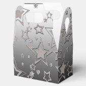 Kerstgradiënt glitter shine confetti sterren bedankdoosjes (Geopend)