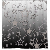 Kerstgradiënt glitter shine confetti sterren douchegordijn (Voorkant)