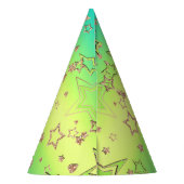 Kerstgradiënt glitter shine confetti sterren feesthoedjes (Achterkant)