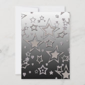 Kerstgradiënt glitter shine confetti sterren kaart (Achterkant)