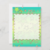 Kerstgradiënt glitter shine confetti sterren kaart (Achterkant)