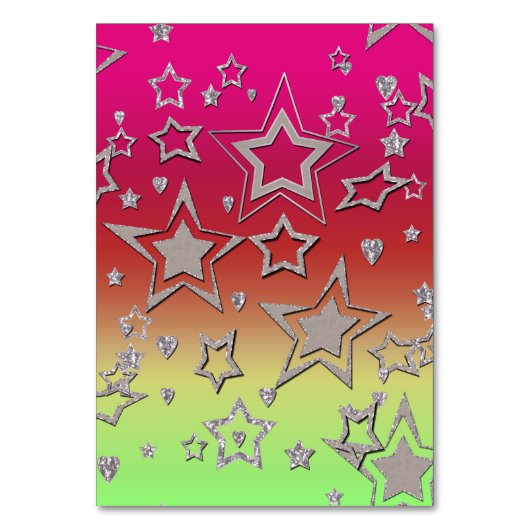 Kerstgradiënt glitter shine confetti sterren kaart (Achterkant)