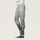 Kerstgradiënt glitter shine confetti sterren leggings (Links)