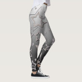 Kerstgradiënt glitter shine confetti sterren leggings (Rechts)