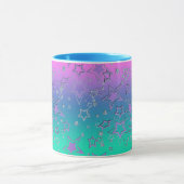 Kerstgradiënt glitter shine confetti sterren mok (Midden)