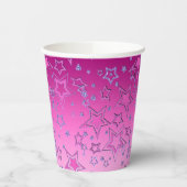 Kerstgradiënt glitter shine confetti sterren papieren bekers (Links)