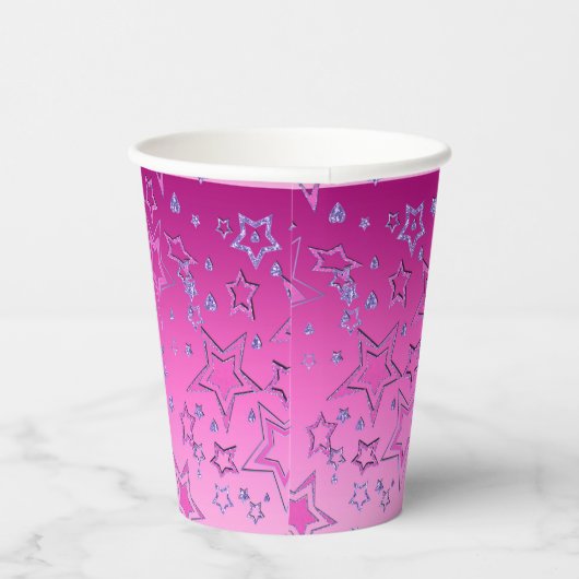 Kerstgradiënt glitter shine confetti sterren papieren bekers (Rechts)