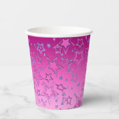 Kerstgradiënt glitter shine confetti sterren papieren bekers (Voorkant)