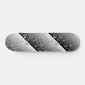 Kerstgradiënt glitter shine confetti sterren persoonlijk skateboard (Horizontaal)