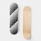Kerstgradiënt glitter shine confetti sterren persoonlijk skateboard (Voorkant)
