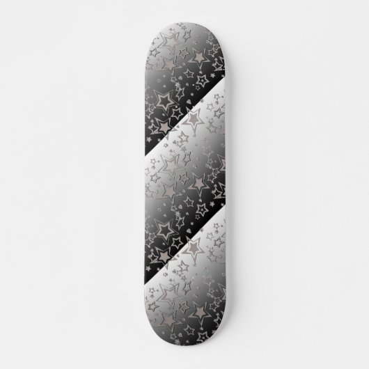 Kerstgradiënt glitter shine confetti sterren persoonlijk skateboard (Voorkant)