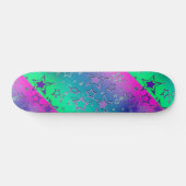 Kerstgradiënt glitter shine confetti sterren persoonlijk skateboard (Horizontaal)
