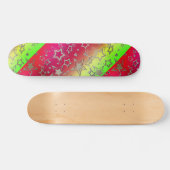 Kerstgradiënt glitter shine confetti sterren persoonlijk skateboard (Horizontaal)