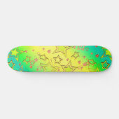 Kerstgradiënt glitter shine confetti sterren persoonlijk skateboard (Horizontaal)