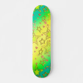 Kerstgradiënt glitter shine confetti sterren persoonlijk skateboard (Voorkant)