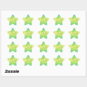 Kerstgradiënt glitter shine confetti sterren ster sticker (Vel)