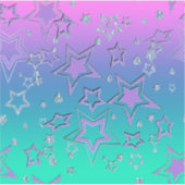 Kerstgradiënt glitter shine confetti sterren sticker (Voorkant)