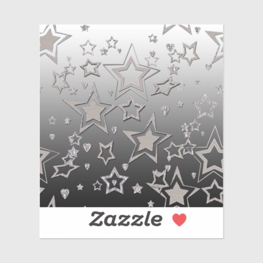 Kerstgradiënt glitter shine confetti sterren sticker (Vel)