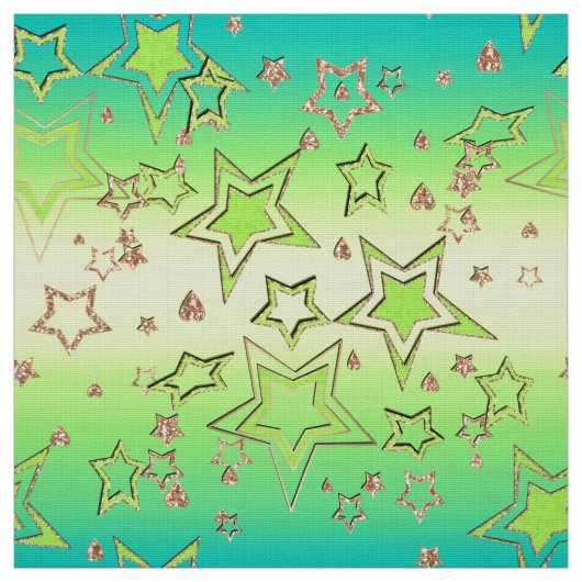 Kerstgradiënt glitter shine confetti sterren stof (Swatch)