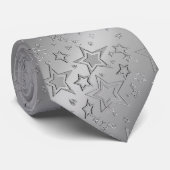 Kerstgradiënt glitter shine confetti sterren stropdas (Opgerold)