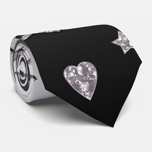 Kerstgradiënt glitter shine confetti sterren stropdas (Opgerold)