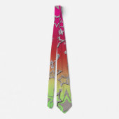 Kerstgradiënt glitter shine confetti sterren stropdas (Achterkant)