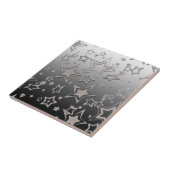 Kerstgradiënt glitter shine confetti sterren tegeltje (Zijkant)