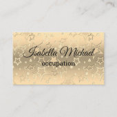 Kerstgradiënt glitter shine confetti sterren visitekaartje (Voorkant)