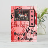 kerstgraffiti feestdagenkaart (Staand voorkant)