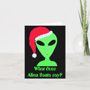 Kerstgrap Alien Santa Funny Holiday Kaart