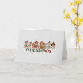 Kerstgrap: Prettig Navidog Kaart (Gele Bloem)