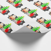 Kerstgrappige bier Drink kerstbeest Cadeaupapier (Hoek)