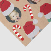 Kerstgrappige familie Foto Santa Hats Kraft Tissuepapier (Detail)