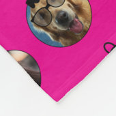 Kerstgrappige familie foto's in roze versieringen fleece deken (Hoek)