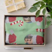 Kerstgrappige familie: kerstfoto's tissuepapier (Geschenk)